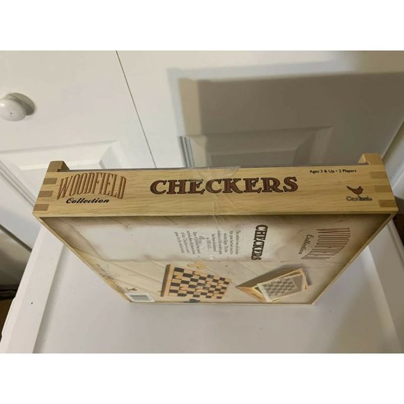 New Wood Checkers Set-Cardinal Industries 2002-‎ Woodfield Collection-Board Game - Picture 3 of 5